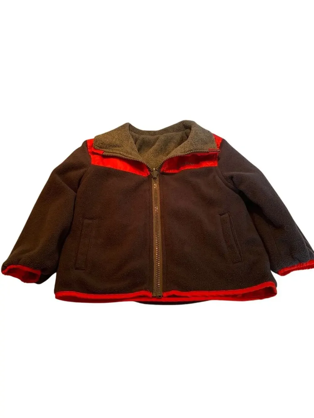 OSHGOSH B’GOSH Boy’s Reversible Zip Up Jacket - Red/Blue/Grey - Size: 2T